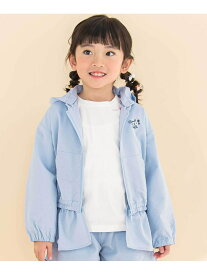 【SALE／50%OFF】Noeil aime BeBe リップルストライプペプラム/フード取り外しジャケット(90~130cm) ベベ オンライン ストア ジャケット・アウター その他のジャケット・アウター ピンク ブルー【RBA_E】