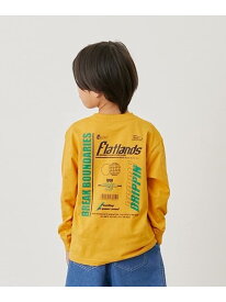 【SALE／50%OFF】GLAZOS 【SKIT0LY】【プチプラ】バック2トーンロゴプリント長袖Tシャツ ナルミヤオンライン トップス カットソー・Tシャツ ホワイト ネイビー ブルー オレンジ グリーン【RBA_E】