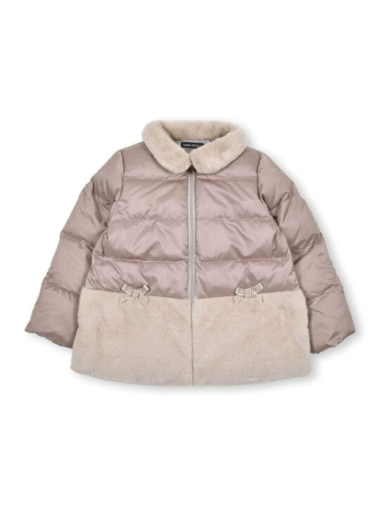 楽天市場】【SALE／60%OFF】BeBe シャイニー タフタ ファー 切替 中綿 