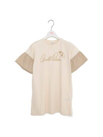 Arnold Palmer フリルスリーブTシャツ ワンピース【キッズ】 アーノルド パーマー トップス カットソー・Tシャツ ホワイト グリーン