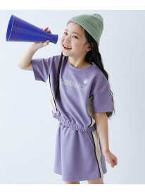 【SALE／46%OFF】devirock ガールズ スポーティーセットアップ セットアップ オールインワン 25SS デビロック スーツ・フォーマル セットアップスーツ ホワイト ブラック パープル【RBA_E】