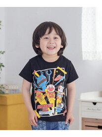 ANPANMAN KIDS COLLECTION APKC/(K)ポスター柄Tシャツ アンパンマンキッズコレクション トップス カットソー・Tシャツ ブラック