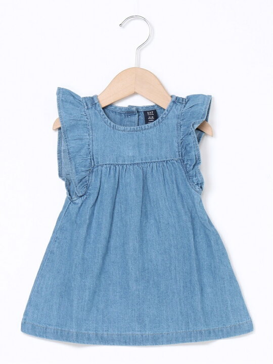 楽天市場 Sale 50 Off Gap デニムラッフルワンピース ベビー ギャップ ワンピース キッズワンピース ブルー Rba E Rakuten Fashion Kids