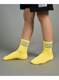 b・ROOM ファニーフェイスクルーソックス ナルミヤオンライン 靴下・レッグウェア 靴下 ベージュ グリーン ネイビー ホワイト