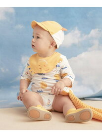 【SALE／70%OFF】moimoln シーウインド柄モダールロンパース モイモルン マタニティウェア・ベビー用品 ロンパース・カバーオール ホワイト【RBA_E】