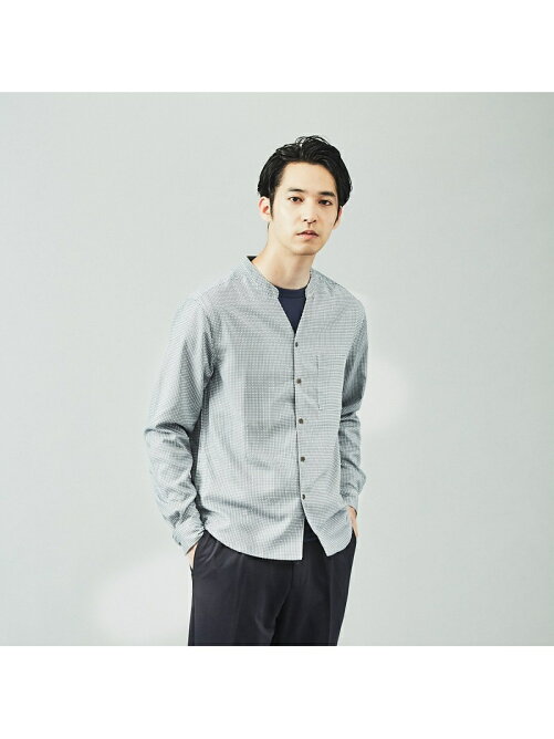 Abahouse 展開店舗限定 レトロ小紋柄 長袖キーネックシャツ Rakuten Fashion 楽天ファッション 旧楽天ブランドアベニュー Bn5000