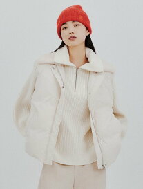 【SALE／50%OFF】Mila Owen ボア衿リサイクルダウンベスト ミラオーウェン トップス ベスト・ジレ ブラック【送料無料】