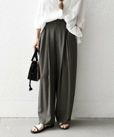 SHIPS any SHIPS any:＜洗濯機可能＞リネンミックス 2タック テーパード パンツ シップス パンツ その他のパンツ ホワイト グリーン【送料無料】