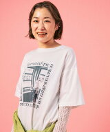 LEPSIM 袖レースレイヤード長袖T レプシィム トップス カットソー・Tシャツ グレー ホワイト【送料無料】