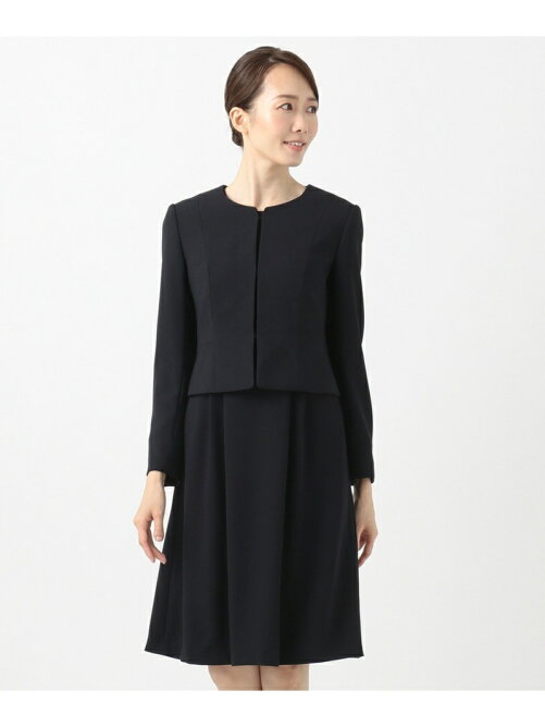 自由区 お受験 セレモニーに 濃紺洗える衿取り外し可ワンピース ジャケット Rakuten Fashion 楽天ファッション 旧楽天ブランドアベニュー V