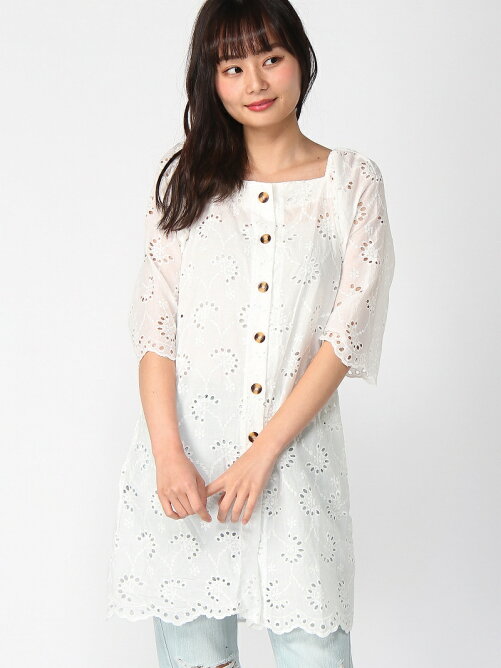 Anap Chille前釦コットンレースチュニック Rakuten Fashion 楽天ファッション 旧楽天ブランドアベニュー R