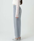 レースクロスホックデニムパンツ