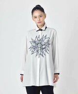 HIROKO BIS フラワープリントチュニックブラウス ヒロコ ビス ワンピース・ドレス チュニック ホワイト【…