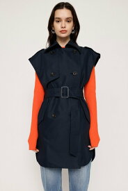 【SALE／60%OFF】SLY OVERSIZED TRENCH ベスト スライ トップス ベスト・ジレ ネイビー ホワイト【送料無料】