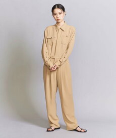 【SALE／70%OFF】BEAUTY&YOUTH UNITED ARROWS ポリエステルツイル ワークジャンプスーツ -ウォッシャブル- ユナイテッドアローズ アウトレット オールインワン・オーバーオール オールインワン・つなぎ ネイビー ベージュ【送料無料】