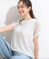 【SALE／55%OFF】SHOO・LA・RUE 【2点セット/S-LL】キラリと光るラメがポイント メッシュロゴニット+タン…