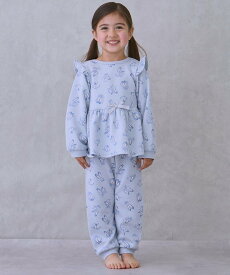 petit main GIRLSキルティングパジャマ ナルミヤオンライン トップス アンサンブル ピンク ブルー ホワイト