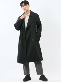 【SALE／50%OFF】TAKA-Q NEO BASICS 防風 ウール混 ダブルトレンチコート タカキュー ジャケット・アウター トレンチコート【送料無料】