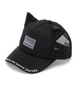 SHOO・LA・RUE ネコ耳キャップ シューラルー 帽子 キャップ パープル ブラック