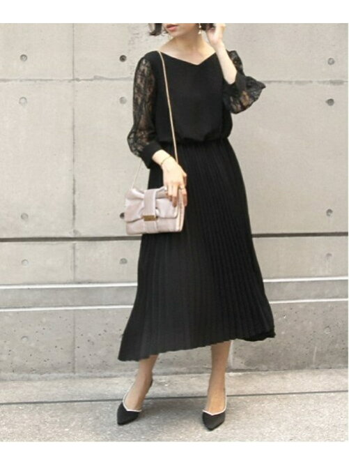 Randa Randa 袖レースプリーツワンピース Rakuten Fashion 楽天ファッション 旧楽天ブランドアベニュー Cf3003