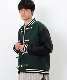 【SALE／55%OFF】COMME CA COMMUNE トグル付き スタジャン コムサイズム ジャケット・アウター ブルゾン・ジャンパー グリーン ネイビー ブラウン【送料無料】