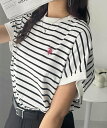 【SALE／40%OFF】GeeRA 【U.S. POLO ASSN.】フレンチスリーブTシャツ ジーラ トップス カットソー・Tシャツ ベージュ ネイビー グレー ホワイト ブラック