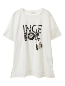 INGEBORG カメリアロゴリボンワンポイントpt.カットソー ピンクハウス トップス カットソー・Tシャツ ホワイト ブラック グレー ブラウン ブルー【送料無料】