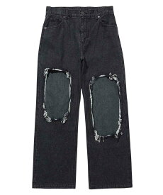 【SALE／30%OFF】X-girl DISTRESSED 2TONE DENIM パンツ X-girl エックスガール パンツ ジーンズ・デニムパンツ ブラック ネイビー【送料無料】