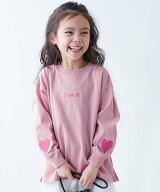 devirock 綿100% お洗濯してもよれにくい ガールズワンポイント 長袖Tシャツ 子供服 26SS デビロック ト…