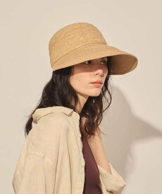 arth arth Raffia Wide Visor Cap / アース オーバーライド 帽子 キャップ ホワイト【送料無料】