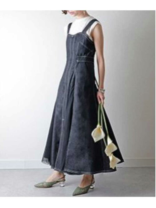 激安な Randa デニムロングワンピース ロングワンピース マキシワンピース