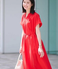 【SALE／30%OFF】INDIVI 【通気性◎撥水/UV/接触冷感】アクティブワンピース インディヴィ ワンピース・ドレス その他のワンピース・ドレス レッド ブラック【送料無料】