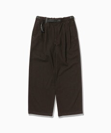 and wander REWOOL tweed wide pants アンドワンダー パンツ その他のパンツ ブラウン グレー ブラック【送料無料】