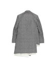 【26SS】<sulvam>グレンチェックアシンメトリーロングジャケットコート