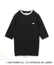 【SALE／30%OFF】index 【ポムポムプリン】フリルケーブルニット【洗濯機OK・抗ピリング】 インデックス トップス ニット イエロー ホワイト ブラック ブラウン
