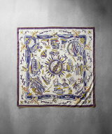 ROSE BUD BINDU/Catalina Map Scarf ローズバッド ファッション雑貨 スカーフ・バンダナ ブルー ホワイト…