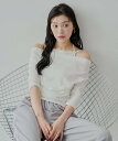 【SALE／95%OFF】PAL GROUP OUTLET 【Chico】アシメデザインオフショルキャミレイヤードニット パル グループ アウトレット トップス ニット ピンク グレー ホワイト ブルー