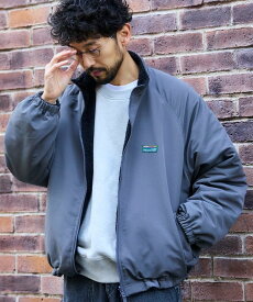 【SALE／50%OFF】FREAK'S STORE リラックスフィット ナイロンフリース リバーシブル スタンドブルゾン 【限定展開】 フリークスストア ジャケット・アウター ブルゾン・ジャンパー ブラック グレー ネイビー【送料無料】