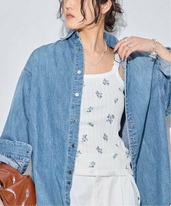 JOURNAL STANDARD L'ESSAGE �yJANE SMITH/�W�F�[���X�~�X�zCOTTON EYELET RIB FLOWER UP D:�L���~�\�[�� �W���[�i���X�^���_�[�h ���T�[�W�� �g�b�v�X �L���~�\�[�� �z���C�g�y���������z