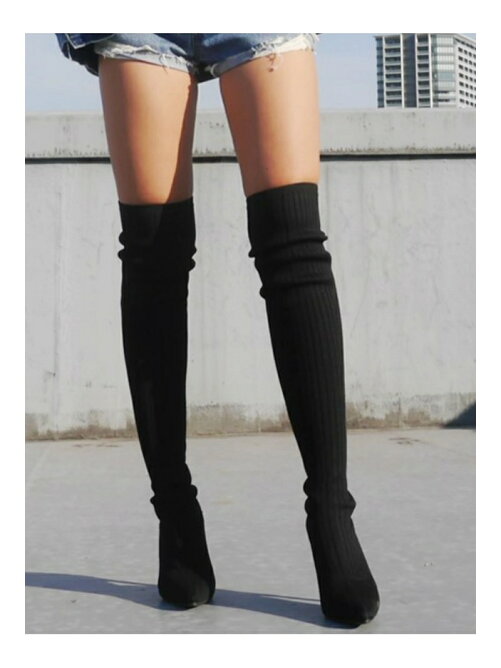 Gyda リブソックスニーハイブーツ Rakuten Fashion 楽天