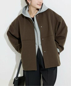 JOURNAL STANDARD 《追加2》スーパー140ビーバーノーカラーショートコート ジャーナル スタンダード ジャケット・アウター ブルゾン・ジャンパー ベージュ ブラック ブラウン グレー【送料無料】