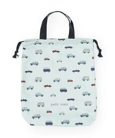 petit main お着替え巾着/L ナルミヤオンライン 財布・ポーチ・ケース ポーチ ピンク グリーン