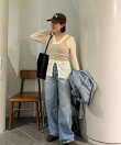 《uchida企画》Vネックリブカーディガン【SUM1 STYLE】