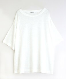 【SALE／35%OFF】RNA-N リネン天竺ベーシックTシャツ アールエヌエーエヌ トップス カットソー・Tシャツ ホワイト ブルー ネイビー【送料無料】