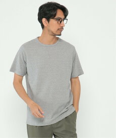 【SALE／30%OFF】IKKA LOUNGE リンクスジャガードクルーネックT イッカ トップス カットソー・Tシャツ グレー ホワイト ネイビー