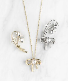TOCCA RIBBON&FLOWER BROOCH NECKLACE 2セット ブローチネックレス トッカ アクセサリー・腕時計 ブローチ・コサージュ・バッジ シルバー ゴールド【送料無料】