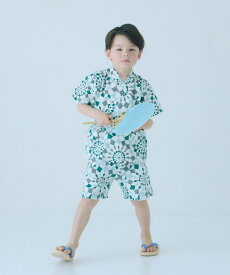 【SALE／40%OFF】UNITED ARROWS green label relaxing 甚平 カレイドスコープ/ キッズ ユナイテッドアローズ グリーンレーベルリラクシング 着物・浴衣・和装小物 浴衣 グリーン ブラウン
