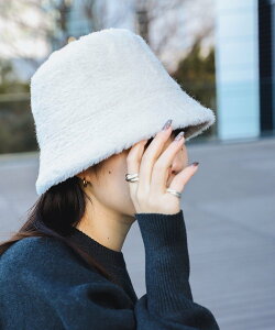 �ySALE�^50%OFF�zBEAMS HEART WOMEN �t�F�C�N�t�@�[ �o�P�b�g�n�b�g �r�[���X �A�E�g���b�g �X�q �n�b�g �O���[�� �z���C�g