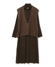 ジレ セット リブ ニット ワンピース(セットアイテム) 26AW 秋新作 ロングシーズン 着回し イージーケア