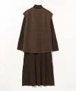 ジレ セット リブ ニット ワンピース(セットアイテム) 26AW 秋新作 ロングシーズン 着回し イージーケア